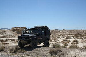 Overlanding Umbau Defender in Spanien Bardenas Reales